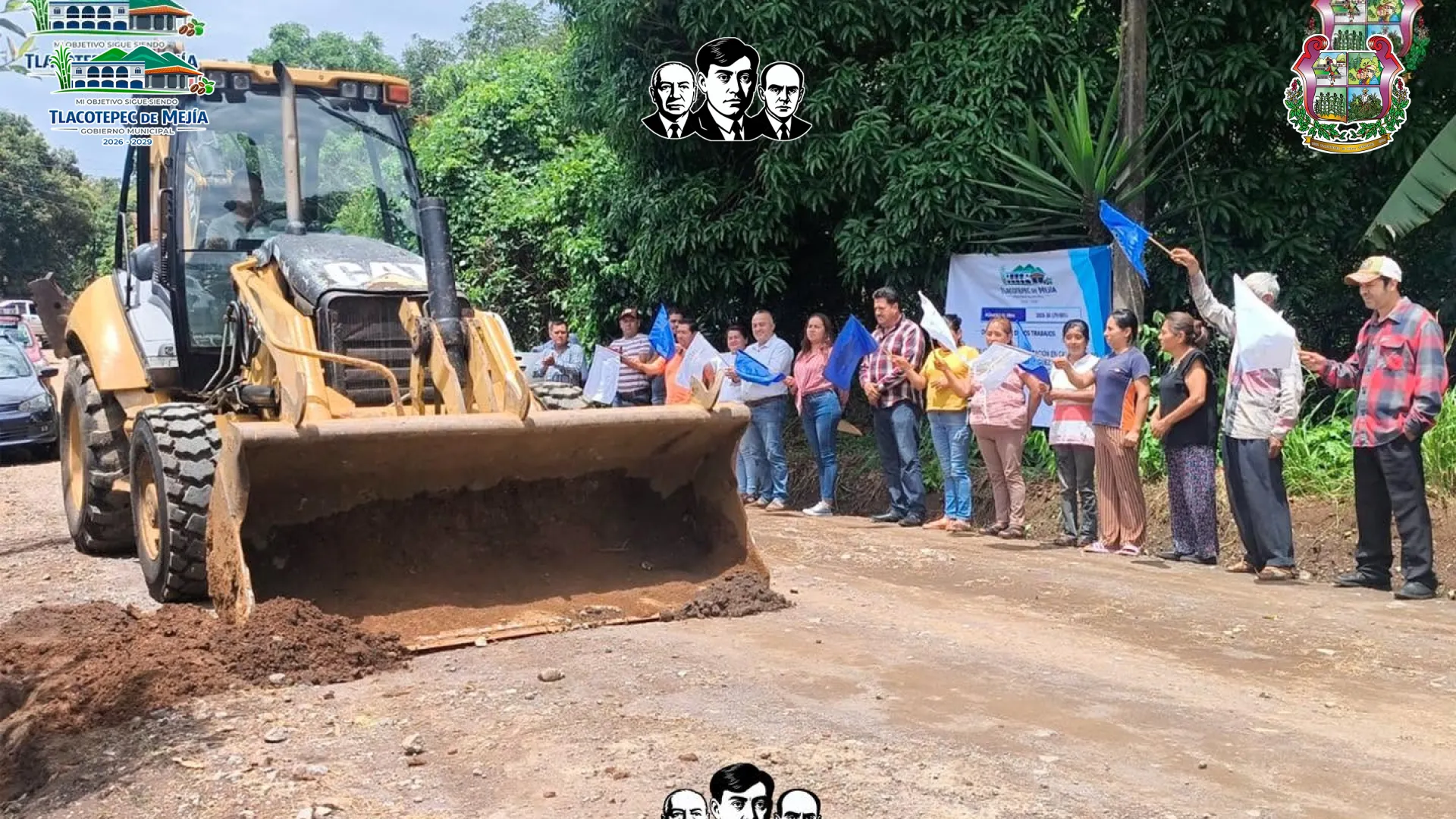 Inicio de los trabajos de pavimentación en la calle Emiliano Zapata
